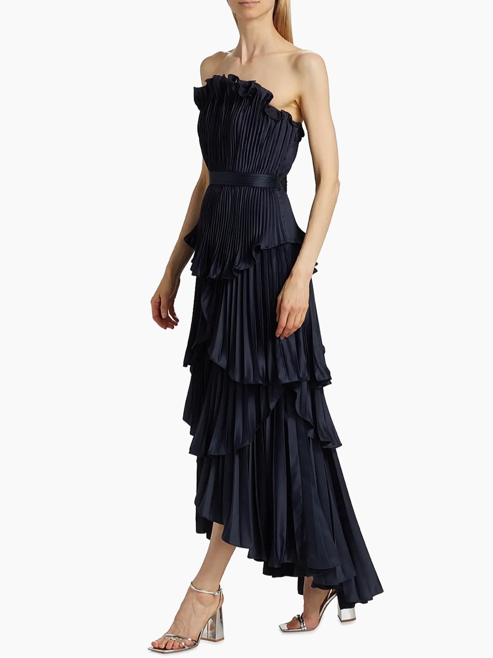 AMUR • Janey Tiered Shell High-Low Gown - Picture 3 of 7